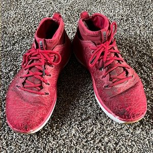 Red pair of Jordan’s used a fair about of times could be fixed up or still worn